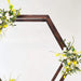 7 ft Hexagon Natural Wood Wedding Arch Backdrop Stand - Dark Brown BKDP_STNDHEX2_DKBN