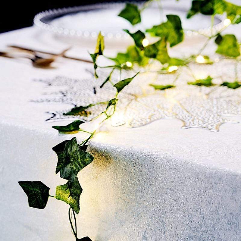 7 ft LED Ivy Leaf Garland Battery Operated Fairy Lights - Green LEDSTR_ARTI_007_CLR