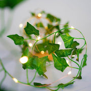 7 ft LED Ivy Leaf Garland Battery Operated Fairy Lights - Green LEDSTR_ARTI_007_CLR