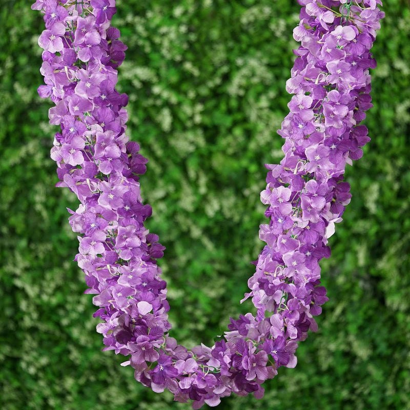 7 ft long 3D Chain Silk Hydrangea Garland