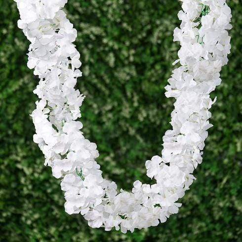 7 ft long 3D Chain Silk Hydrangea Garland