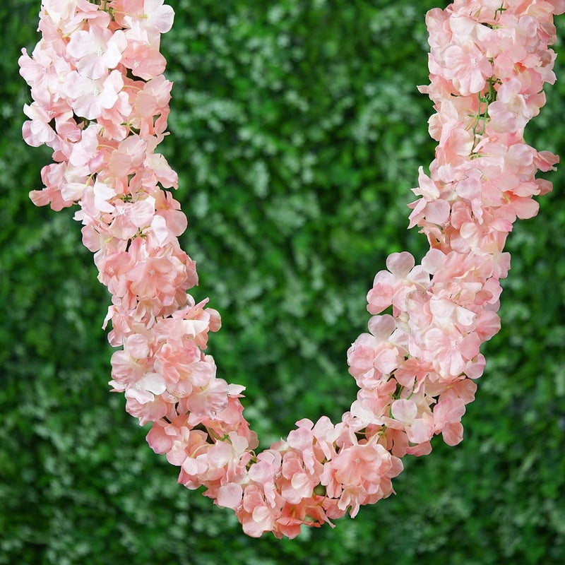 7 ft long 3D Chain Silk Hydrangea Garland