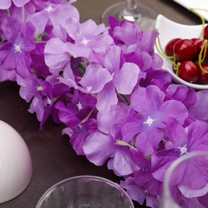 7 ft long 3D Chain Silk Hydrangea Garland