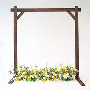 7 ft Square Wood Wedding Arch Backdrop Stand - Dark Brown BKDP_STNDREC2_DKBN