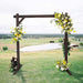 7 ft Square Wood Wedding Arch Backdrop Stand - Dark Brown BKDP_STNDREC2_DKBN