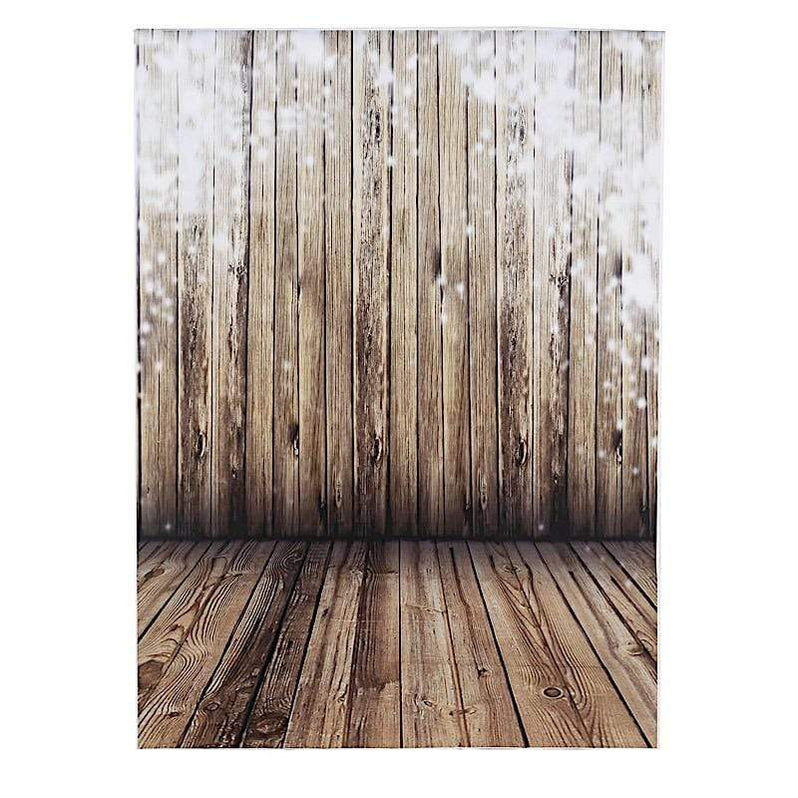 7 Ft X 5 Ft Printed Vinyl Photo Backdrop Wooden Design Party Banner ...