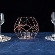 7" tall Geometric Candle Holder Metal Vase