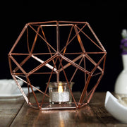 7" tall Geometric Candle Holder Metal Vase