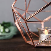 7" tall Geometric Candle Holder Metal Vase