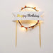 7" tall Happy Birthday LED Cake Topper - White and Brown CAKE_TOP_002_4_CLR