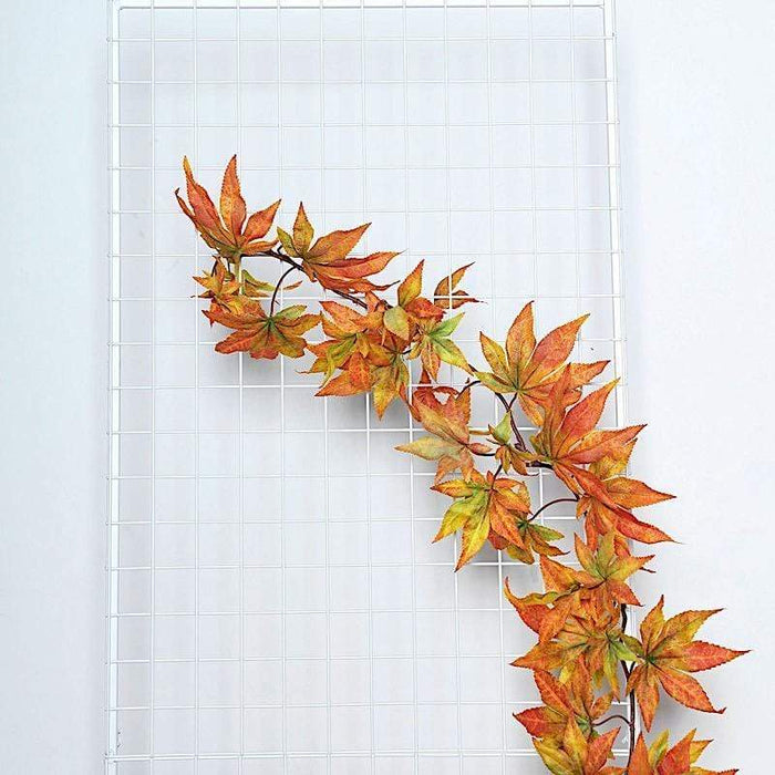 70" Artificial Fall Maple Leaf Garland Faux Autumn Leaves
