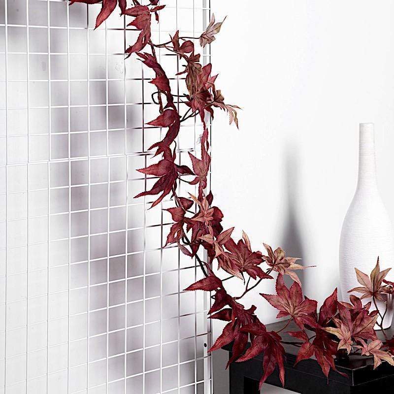 70" Artificial Fall Maple Leaf Garland Faux Autumn Leaves