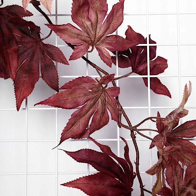 70" Artificial Fall Maple Leaf Garland Faux Autumn Leaves