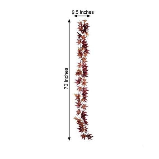 70" Artificial Fall Maple Leaf Garland Faux Autumn Leaves