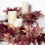 70" Artificial Fall Maple Leaf Garland Faux Autumn Leaves