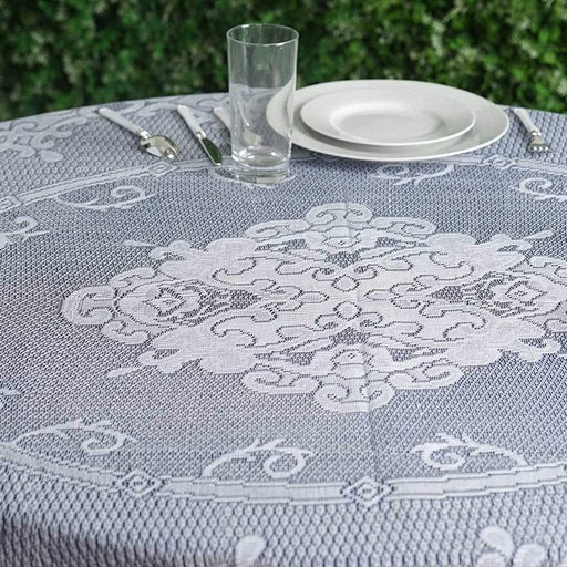 70" Floral Lace Round Tablecloth Wedding Party Table Linens