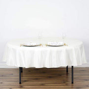 70" Polyester Round Tablecloth Wedding Party Table Linens - Ivory TAB_70_IVR_POLY