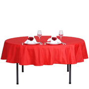 70" Polyester Round Tablecloth Wedding Party Table Linens - Red TAB_70_RED_POLY