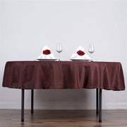 70" Polyester Round Tablecloth Wedding Party Table Linens - Chocolate Brown TAB_70_CHOC_POLY