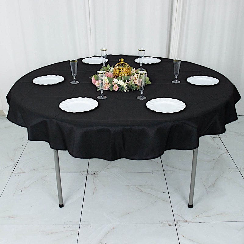 70" Premium Polyester Round Tablecloth Wedding Party Table Linens