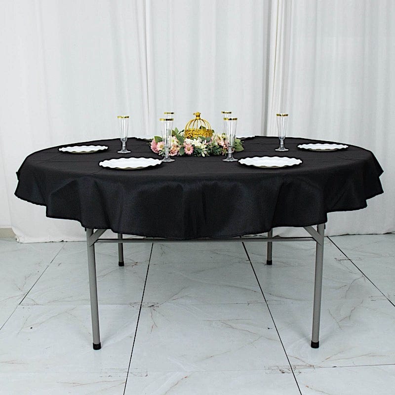 70" Premium Polyester Round Tablecloth Wedding Party Table Linens