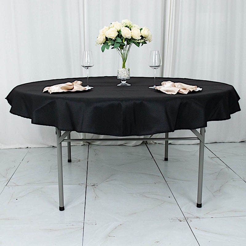 70" Premium Polyester Round Tablecloth Wedding Party Table Linens