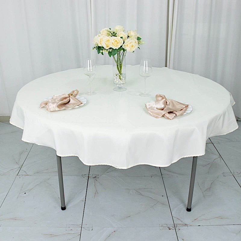 70" Premium Polyester Round Tablecloth Wedding Party Table Linens