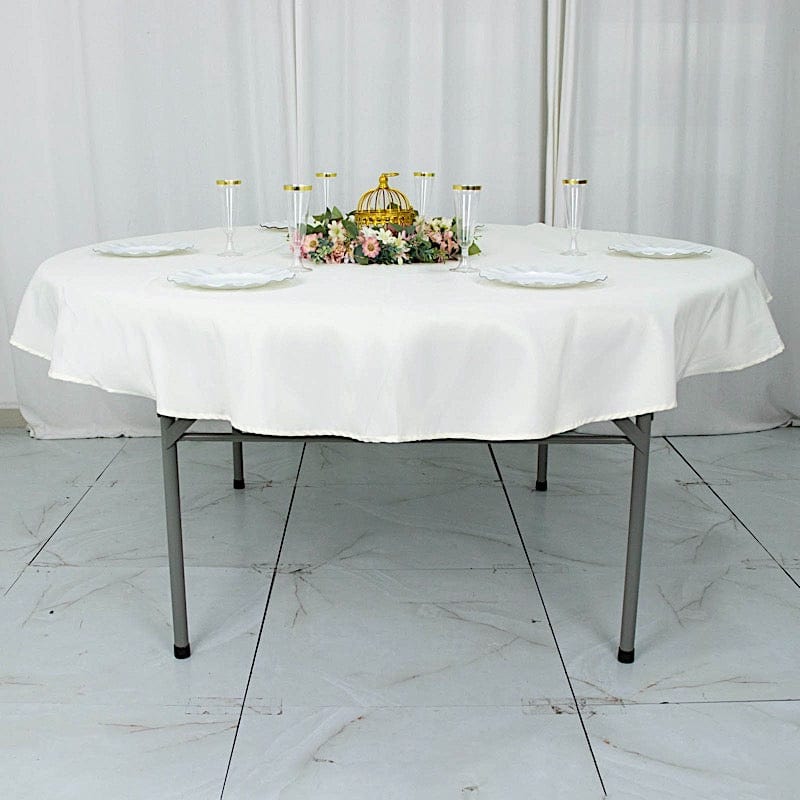 70" Premium Polyester Round Tablecloth Wedding Party Table Linens