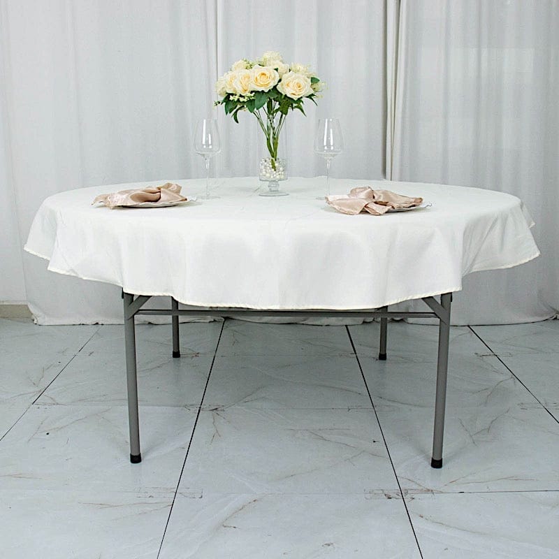 70" Premium Polyester Round Tablecloth Wedding Party Table Linens