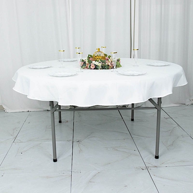 70" Premium Polyester Round Tablecloth Wedding Party Table Linens