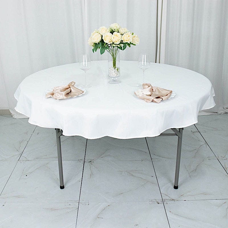70" Premium Polyester Round Tablecloth Wedding Party Table Linens
