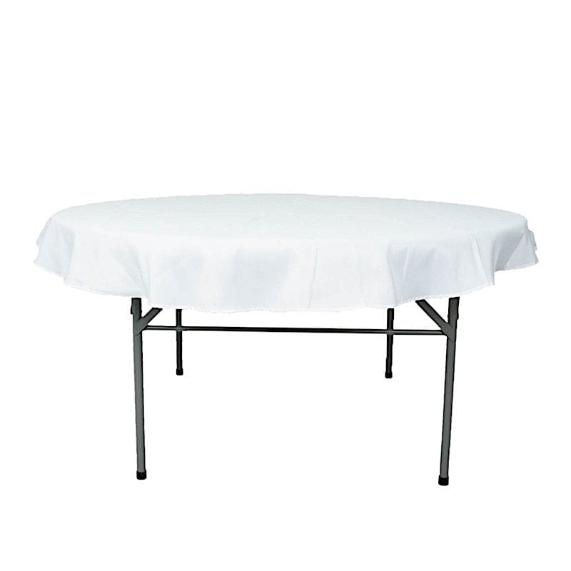 70" Premium Polyester Round Tablecloth Wedding Party Table Linens TAB_70_WHT_PRM