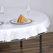 70" Vinyl Plastic Tablecloth Protector Table Cover - Clear TAB_VIN06_70_CLR