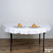 70" Vinyl Plastic Tablecloth Protector Table Cover - Clear TAB_VIN06_70_CLR