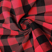 70" x 70" Checkered Gingham Polyester Tablecloth - Black and Red TAB_CHK7070_BLKRED