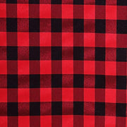70" x 70" Checkered Gingham Polyester Tablecloth - Black and Red TAB_CHK7070_BLKRED