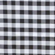 70" x 70" Checkered Gingham Polyester Tablecloth - Black and White TAB_CHK7070_BLK