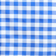 70" x 70" Checkered Gingham Polyester Tablecloth - Blue and White TAB_CHK7070_BLUE