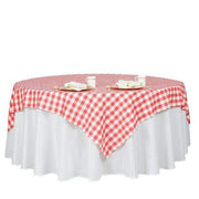 70" x 70" Checkered Gingham Polyester Tablecloth