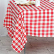 70" x 70" Checkered Gingham Polyester Tablecloth