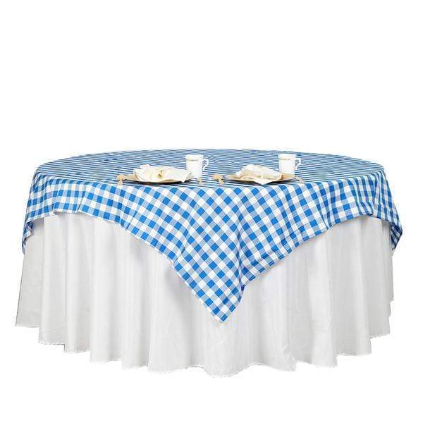 70" x 70" Checkered Gingham Polyester Tablecloth