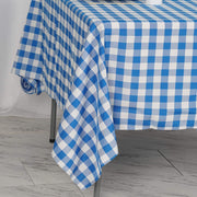 70" x 70" Checkered Gingham Polyester Tablecloth