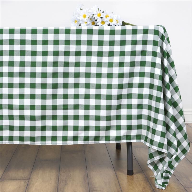 70" x 70" Checkered Gingham Polyester Tablecloth