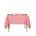 70" x 70" Checkered Gingham Polyester Tablecloth - Red and White TAB_CHK7070_RED