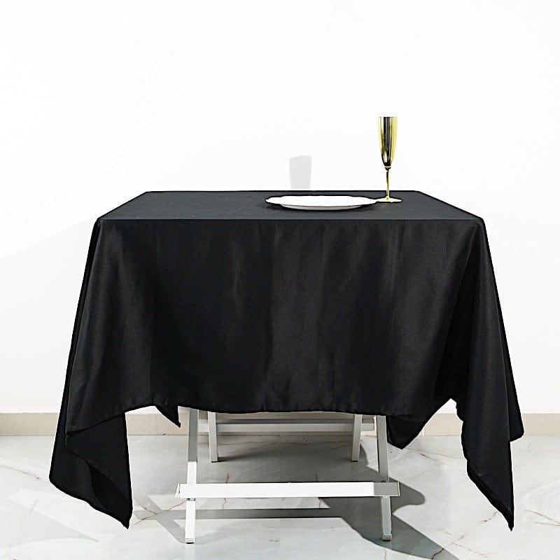 70" x 70" High Quality Cotton Square Tablecloth TAB_COT_7070_BLK