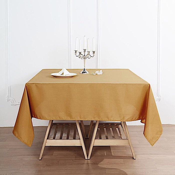 70" x 70" Polyester Square Tablecloth TAB_SQUR_70_GOLD_POLY