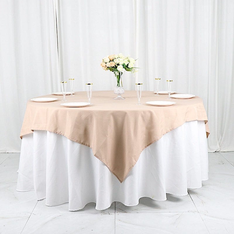 70" x 70" Polyester Square Tablecloth TAB_SQUR_70_NUDE_POLY