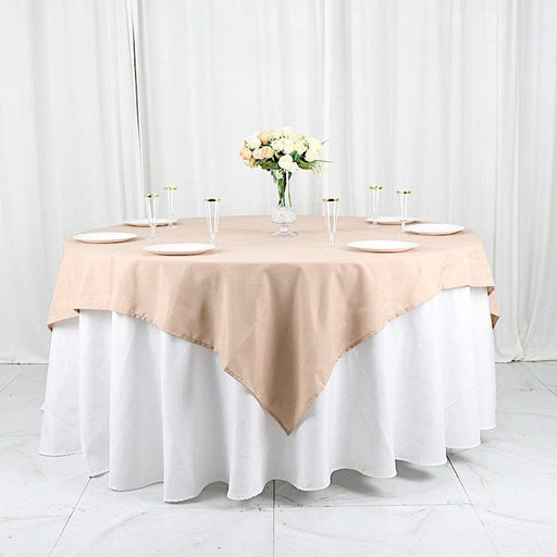 70" x 70" Polyester Square Tablecloth TAB_SQUR_70_NUDE_POLY