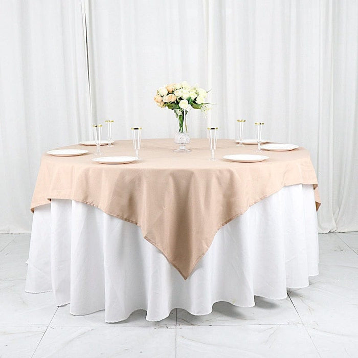 70" x 70" Polyester Square Tablecloth TAB_SQUR_70_NUDE_POLY