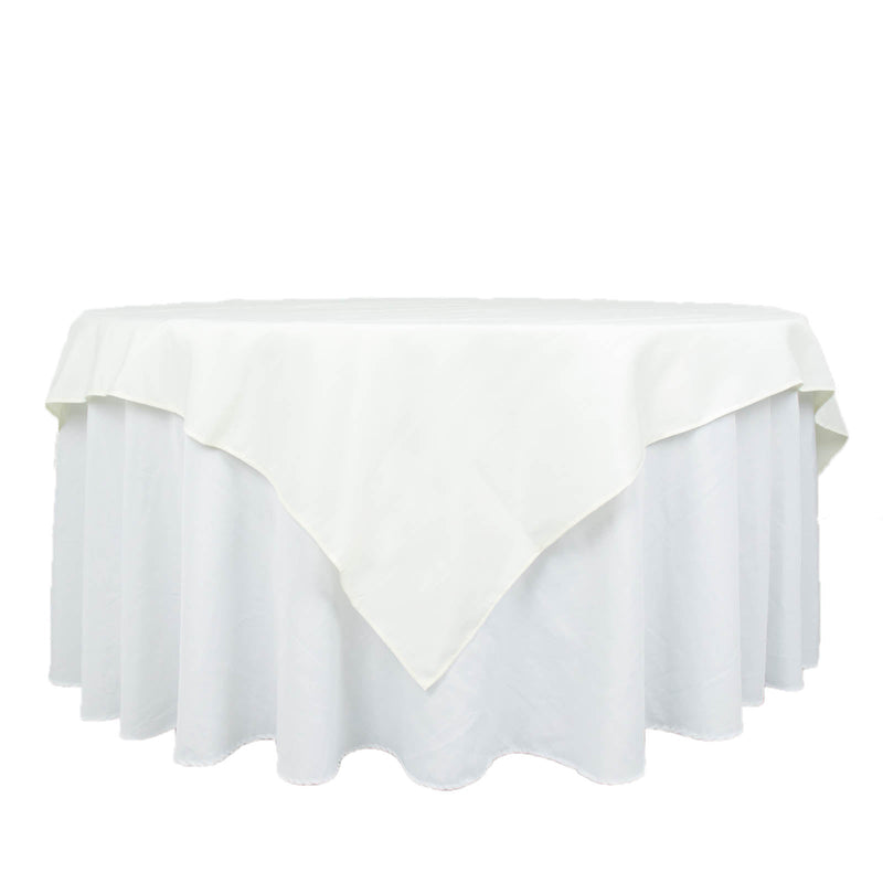 70" x 70" Premium Polyester Square Tablecloth TAB_SQUR_70_IVR_PRM